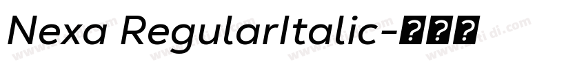 Nexa RegularItalic字体转换